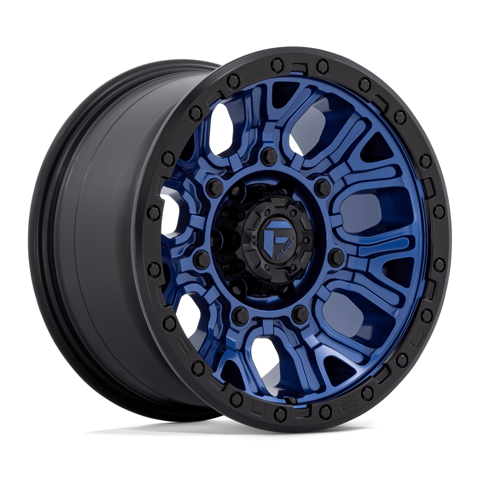 Fuel Wheels D827 Traction 17x9 Dark Blue w/Black Ring -12mm ET 71.5mm CB 5x127