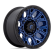 Fuel Wheels D827 Traction 17x9 Dark Blue w/Black Ring -12mm ET 71.5mm CB 5x127