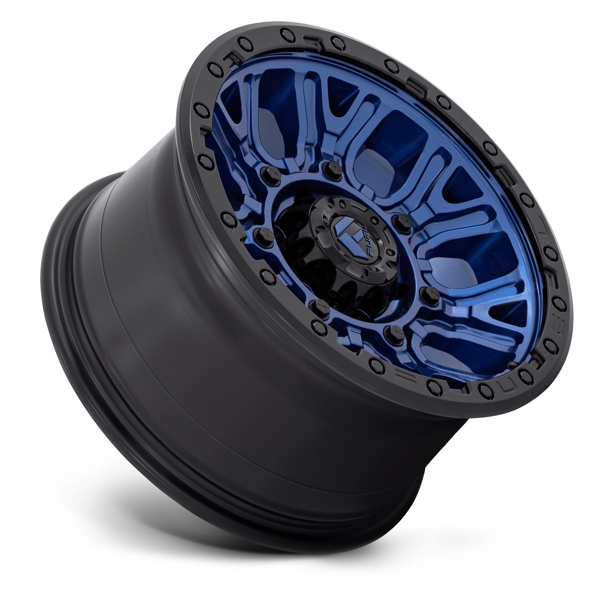 Fuel Wheels D827 Traction 17x9 Dark Blue w/Black Ring -12mm ET 71.5mm CB 5x127