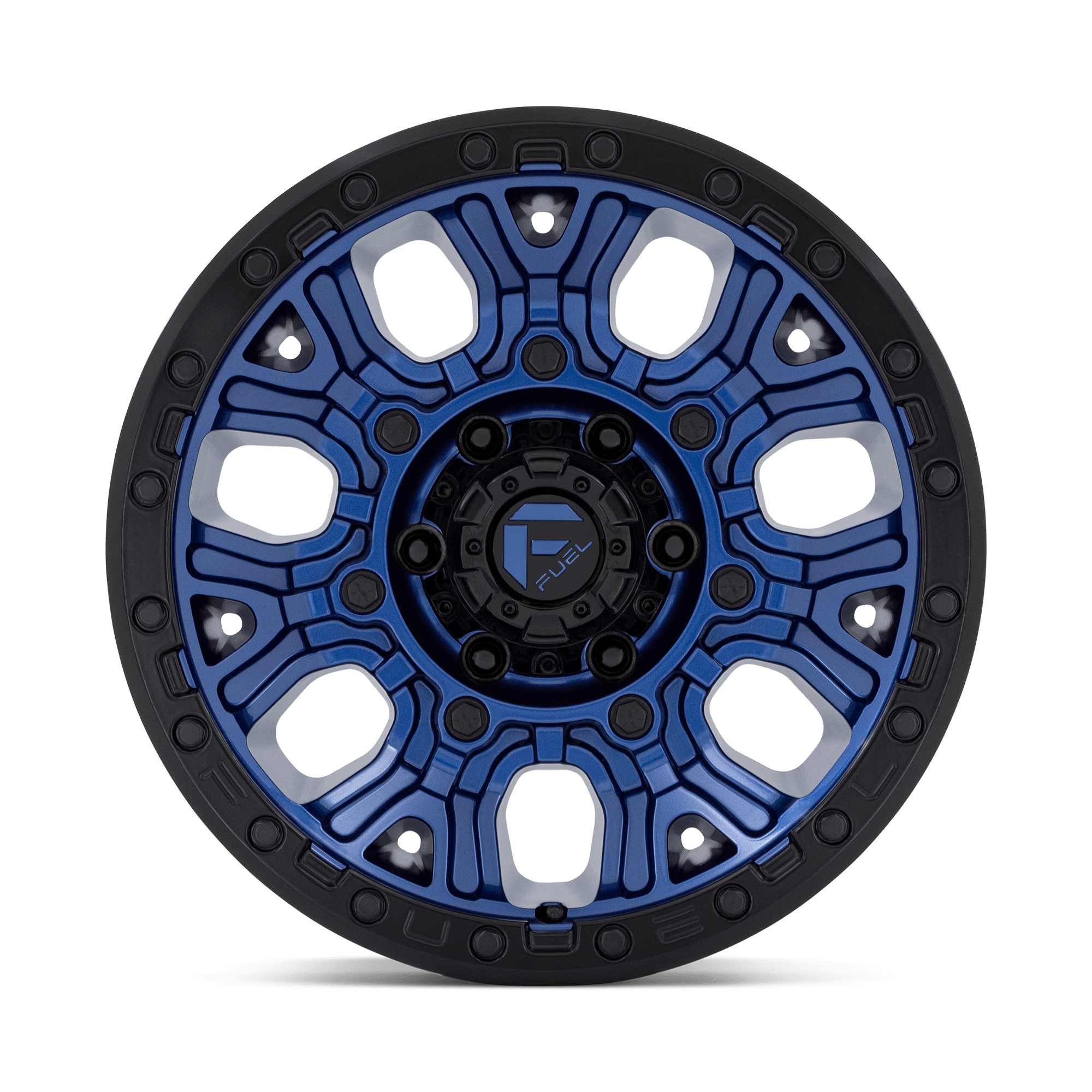 Fuel Wheels D827 Traction 17x9 Dark Blue w/Black Ring -12mm ET 71.5mm CB 5x127