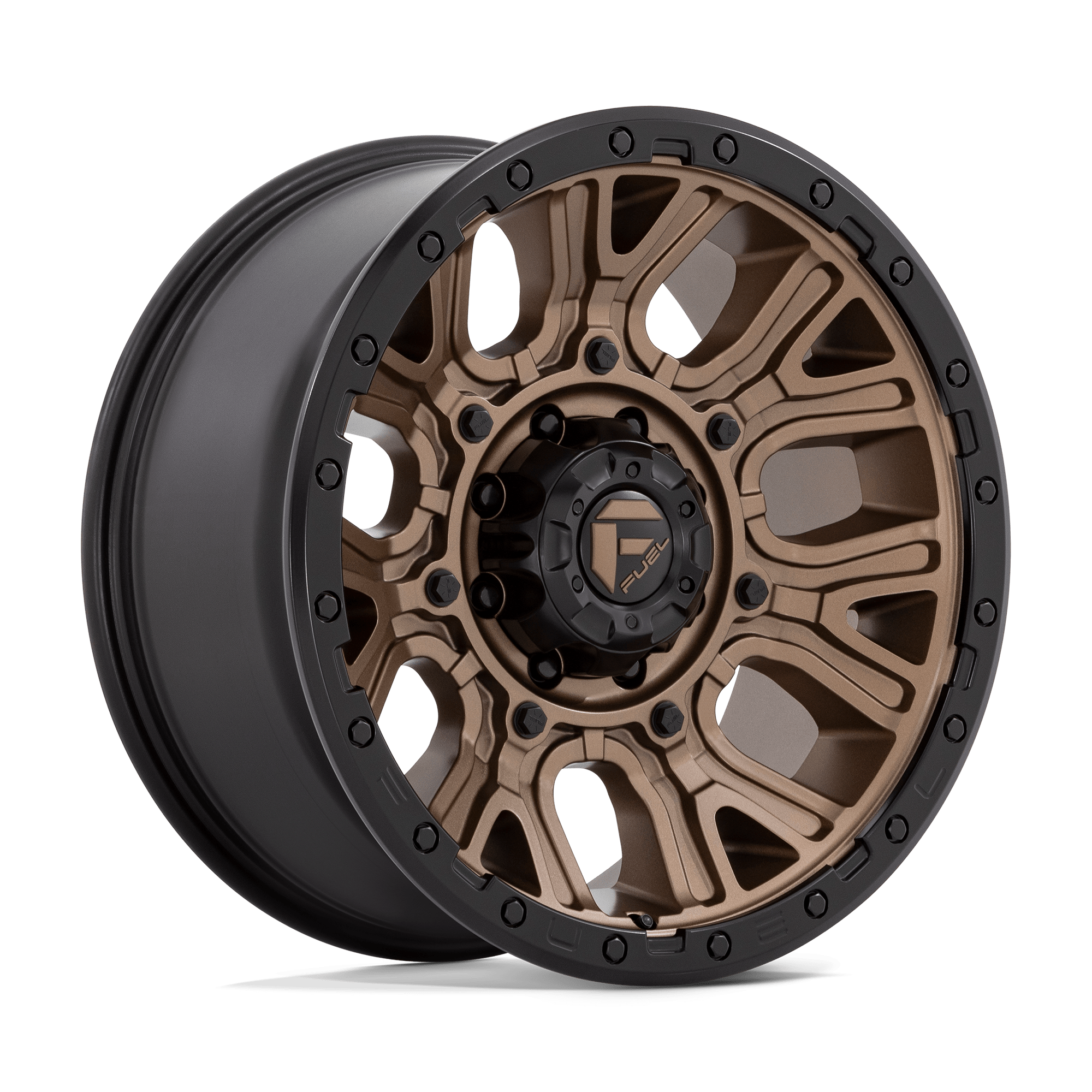 Fuel Wheels D826 Traction 17x9 Matte Bronze w/Black Ring -12mm ET 71.5mm CB 5x127