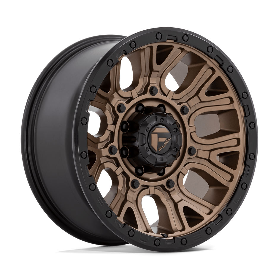 Fuel Wheels D826 Traction 17x9 Matte Bronze w/Black Ring -12mm ET 71.5mm CB 5x127