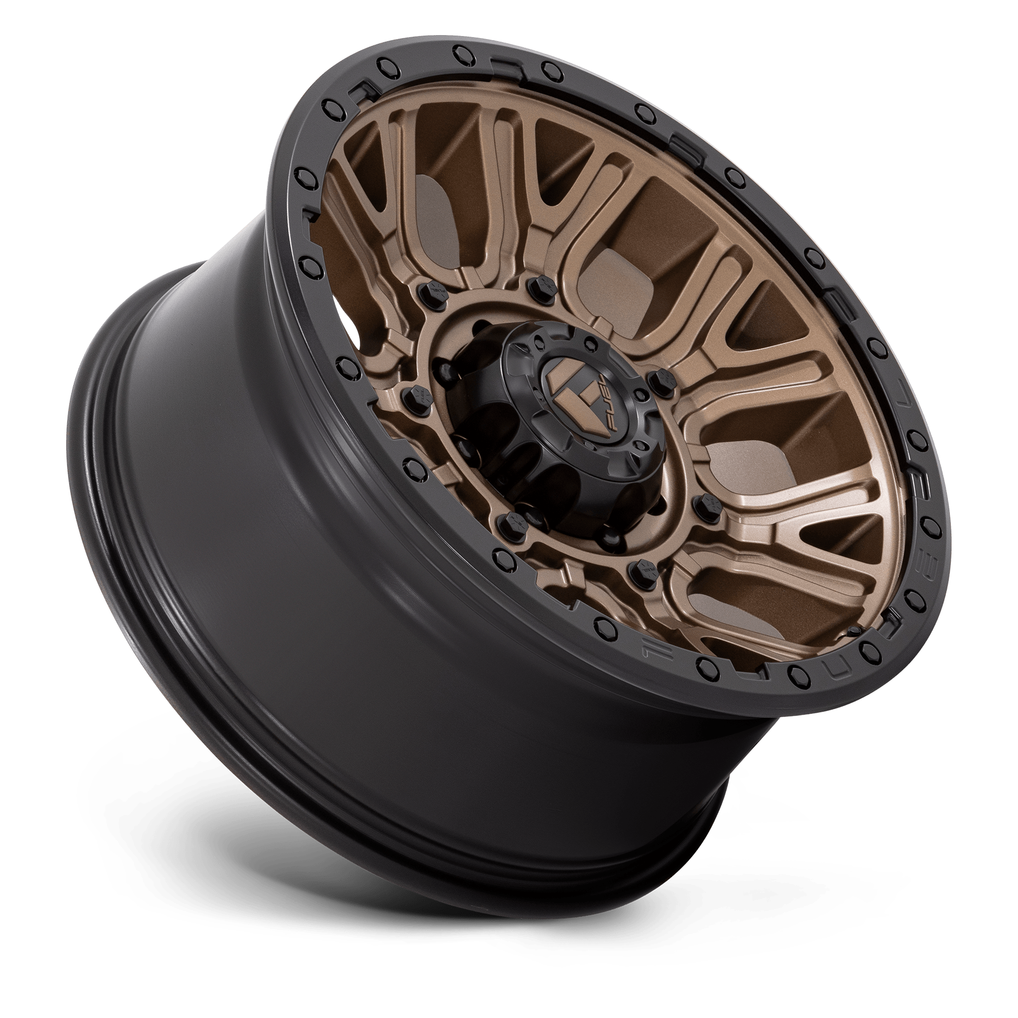 Fuel Wheels D826 Traction 17x9 Matte Bronze w/Black Ring -12mm ET 71.5mm CB 5x127