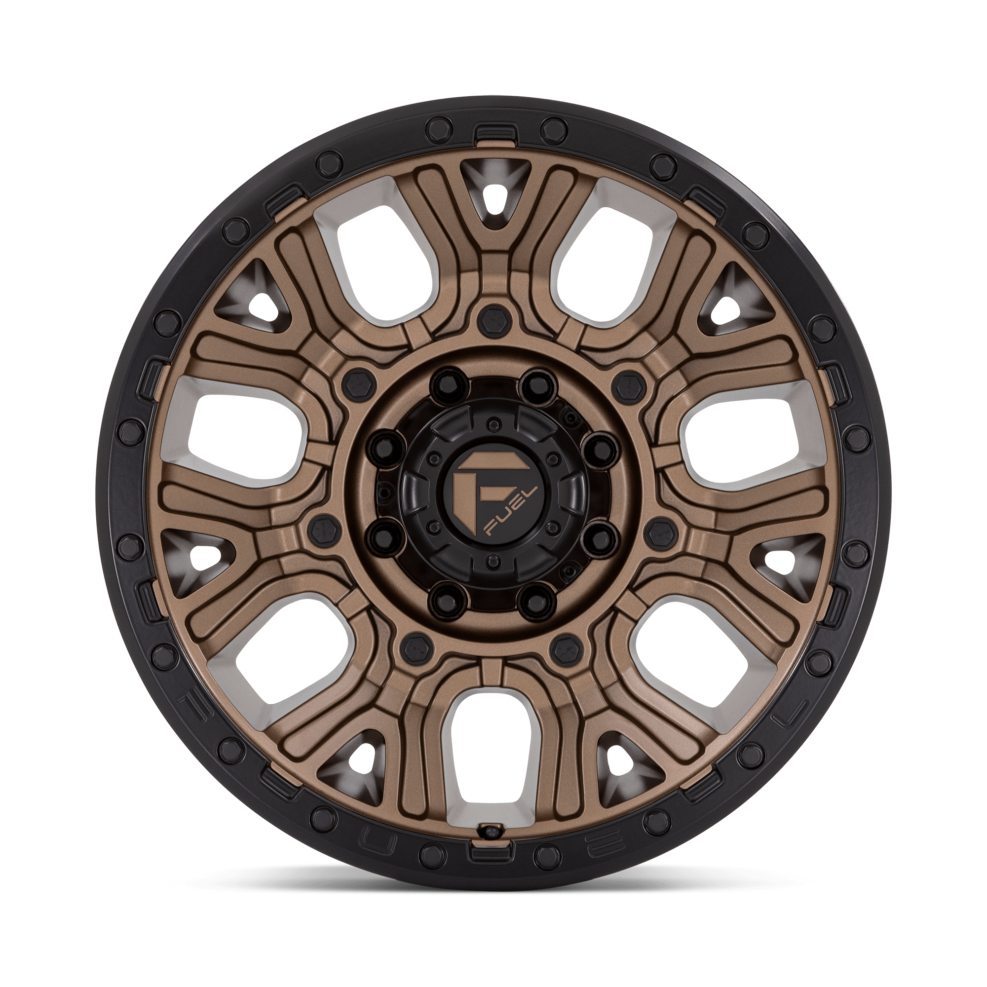 Fuel Wheels D826 Traction 17x9 Matte Bronze w/Black Ring -12mm ET 71.5mm CB 5x127