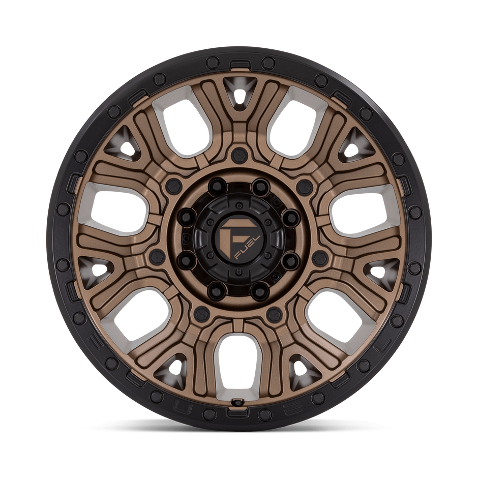 Fuel Wheels D826 Traction 17x9 Matte Bronze w/Black Ring -12mm ET 71.5mm CB 5x127