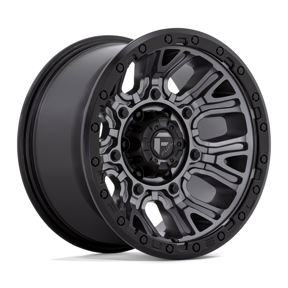 Fuel Wheels D825 Traction 17x9 Matte Gunmetal w/Black Ring -12mm ET 71.5mm CB 5x127