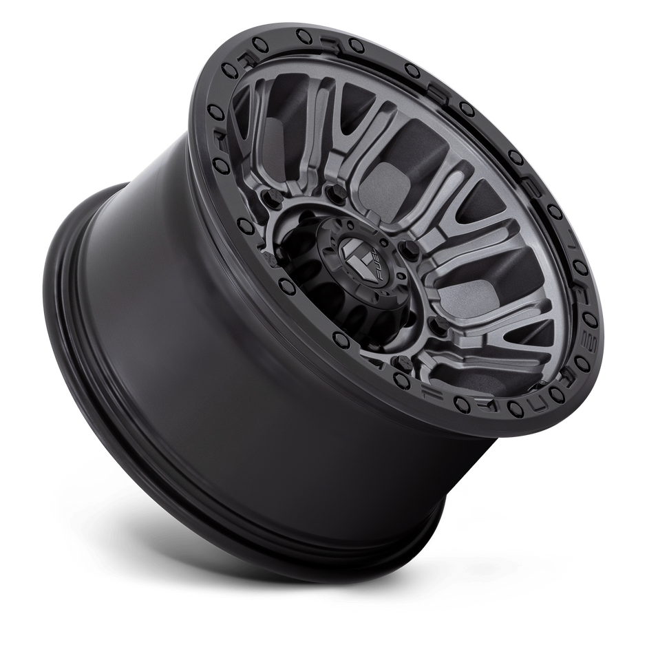 Fuel Wheels D825 Traction 17x9 Matte Gunmetal w/Black Ring -12mm ET 71.5mm CB 5x127