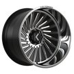KG1 Forged KC080 Trance-Right Wheel 24x12 Gloss Black Milled W/Polish Lip -44mm ET 124.3mm CB 8x180