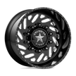 American Force Trek SD forged wheels in gloss black milled finish, three-quarter view