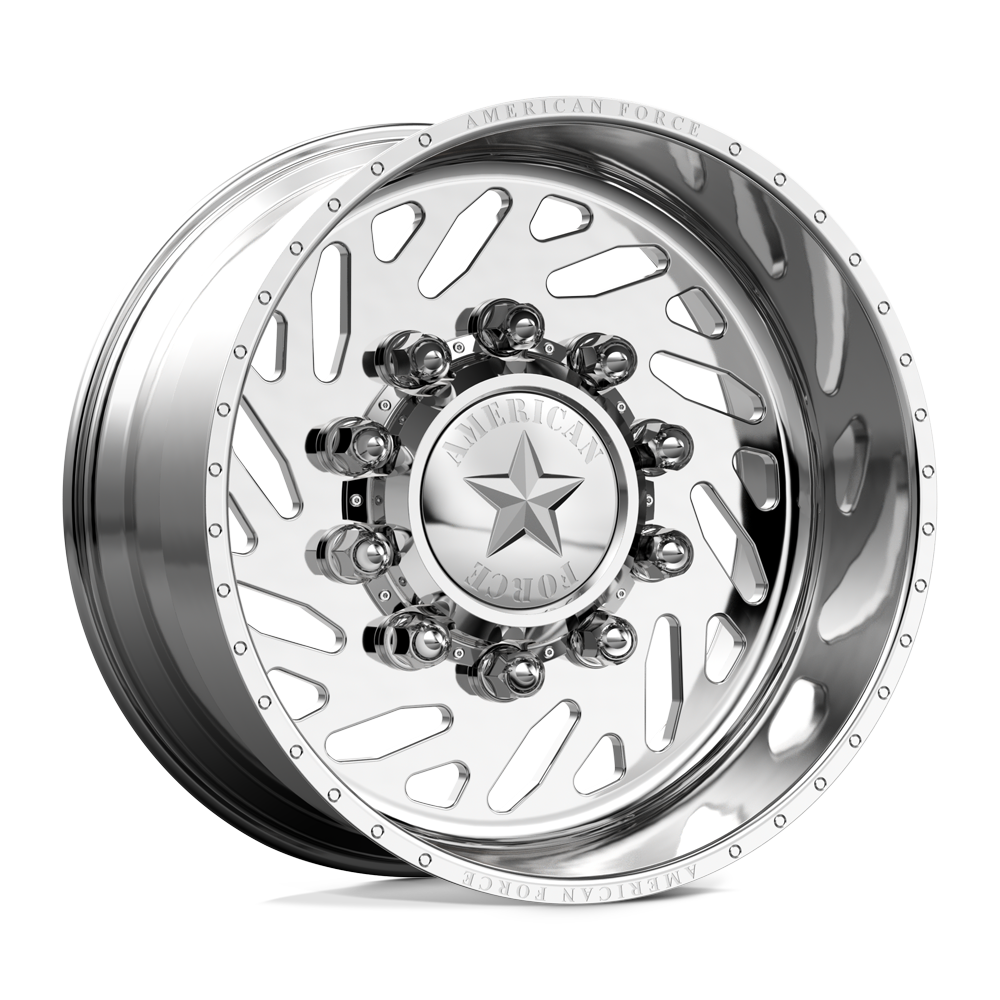 American Force Trek SD forged wheels in polished finish, three-quarter view