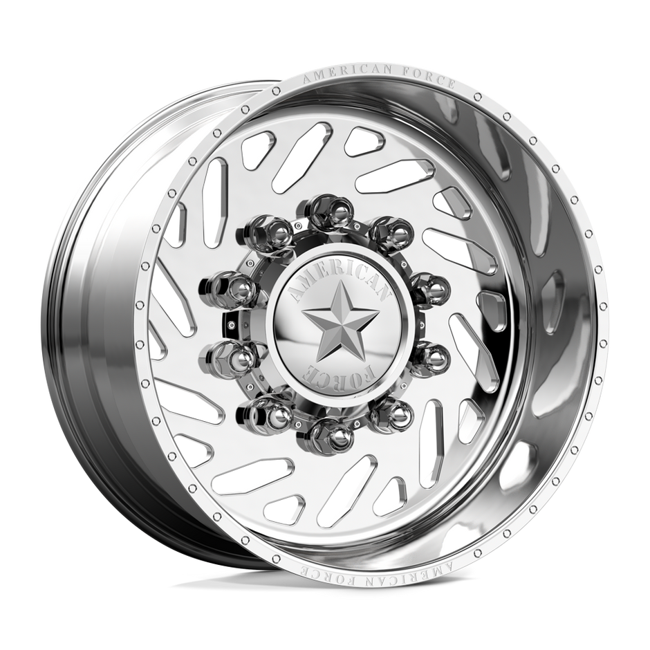 American Force Trek SD forged wheels in polished finish, three-quarter view