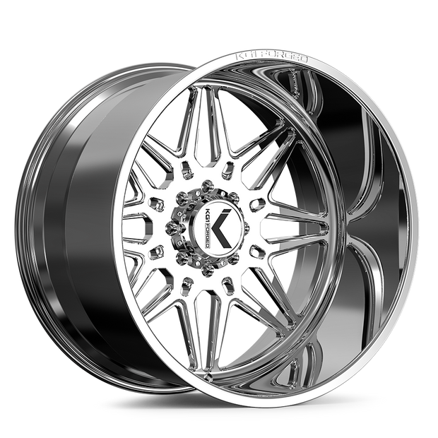 KG1 Forged KF058 Trickstar 28x16 Polished -101mm ET 124.6mm CB 8x170