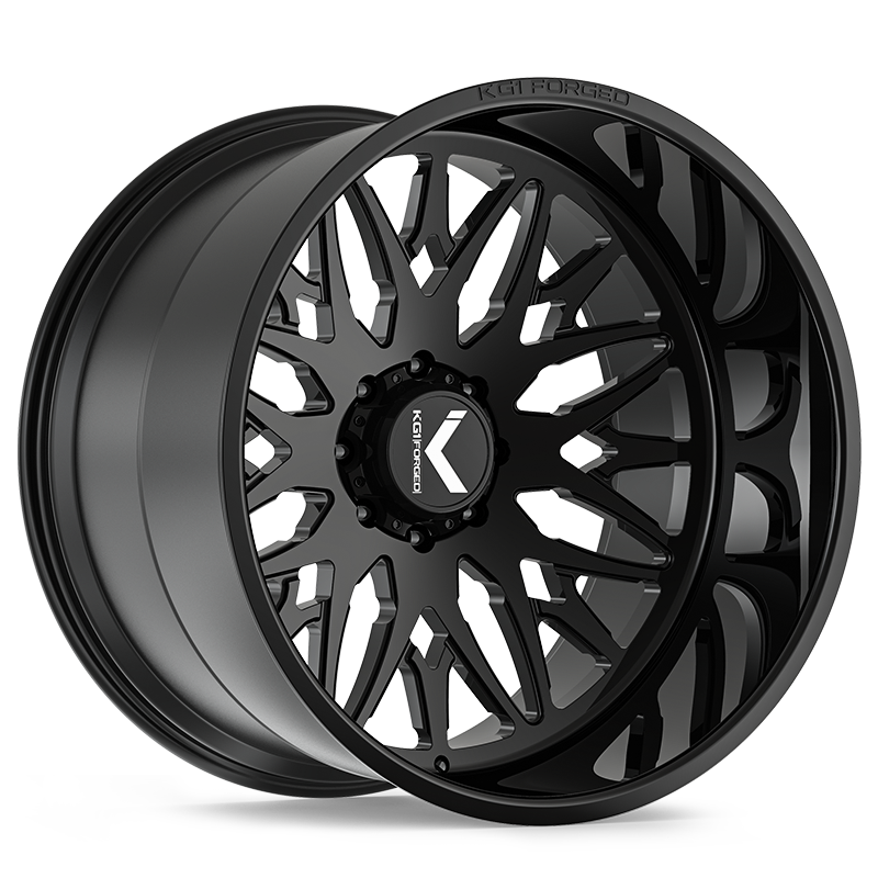 KG1 Forged KC014 Trident 22x12 Gloss Black -44mm ET 122.1mm CB 8x165.1