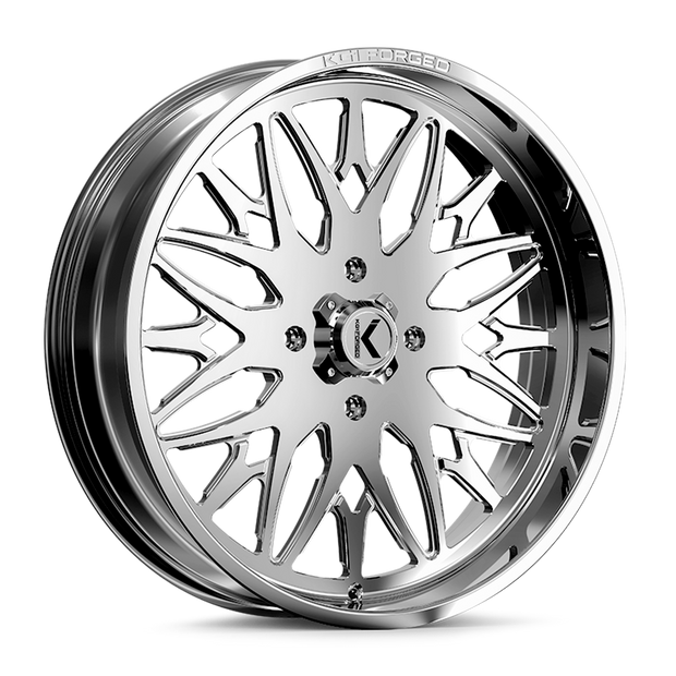KG1 Forged KU014 Trident UTV 24x7 Polished 0mm ET 132mm CB 4x156