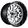 Fuel Wheels D211 Triton 20x10 Chrome Plated w/Gloss Black Lip -19mm ET 110.1mm CB 5x139.7/5x150
