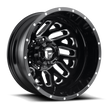 Fuel Wheels D581 Triton Dually-Rear Outer 20x8.25 Gloss Black Milled -240mm ET 121.5mm CB 8x165.1