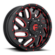 Fuel Wheels D656 Triton Dually 20x8.25 Gloss Black w/Red Tinted Clear 105mm ET 142mm CB 8x200