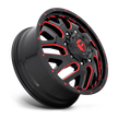 Fuel Wheels D656 Triton Dually 20x8.25 Gloss Black w/Red Tinted Clear 105mm ET 142mm CB 8x200