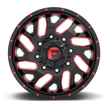 Fuel Wheels D656 Triton Dually 20x8.25 Gloss Black w/Red Tinted Clear 105mm ET 142mm CB 8x200