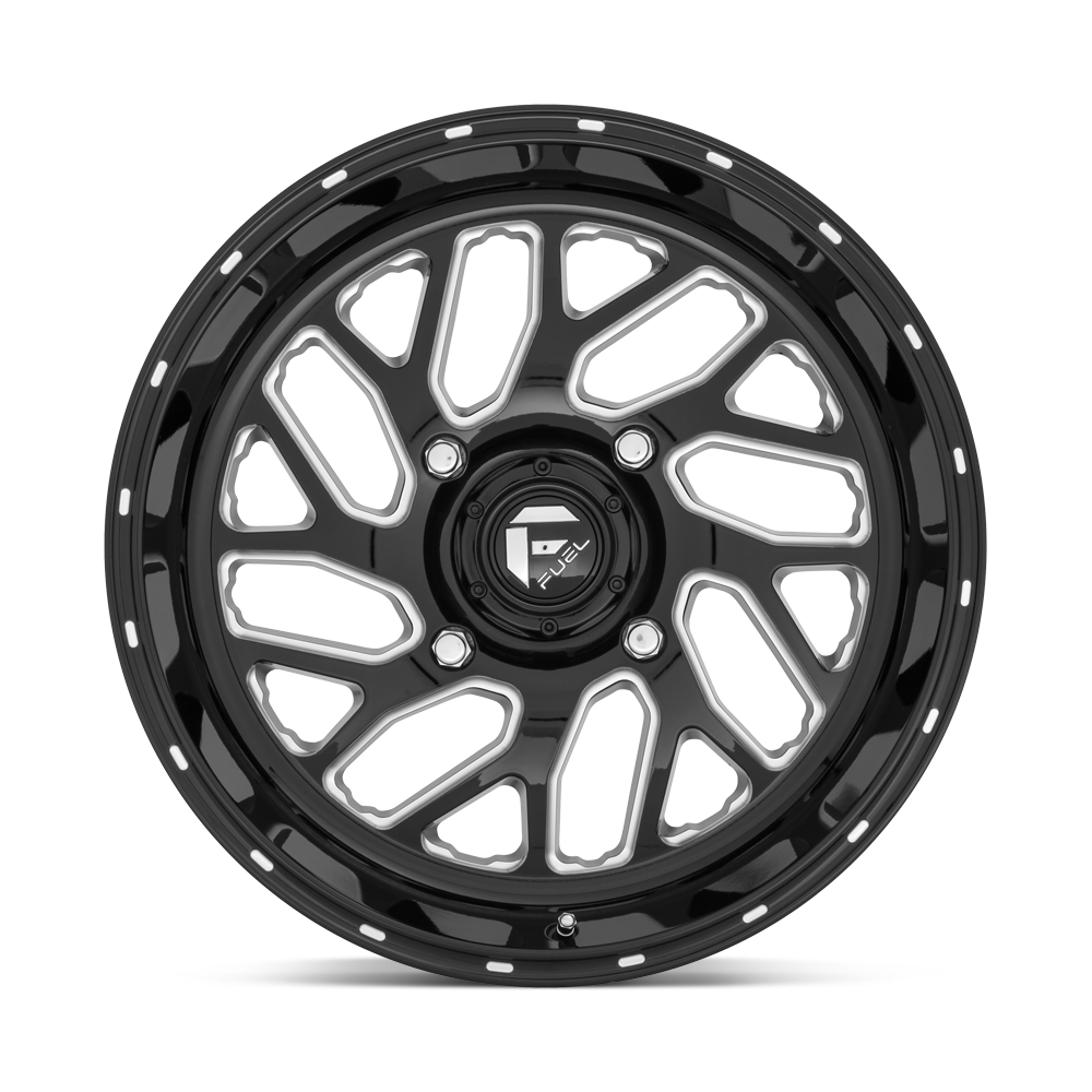 Fuel Wheels D581 Triton UTV 16x7 Gloss Black Milled 13mm ET 132mm CB 4x156