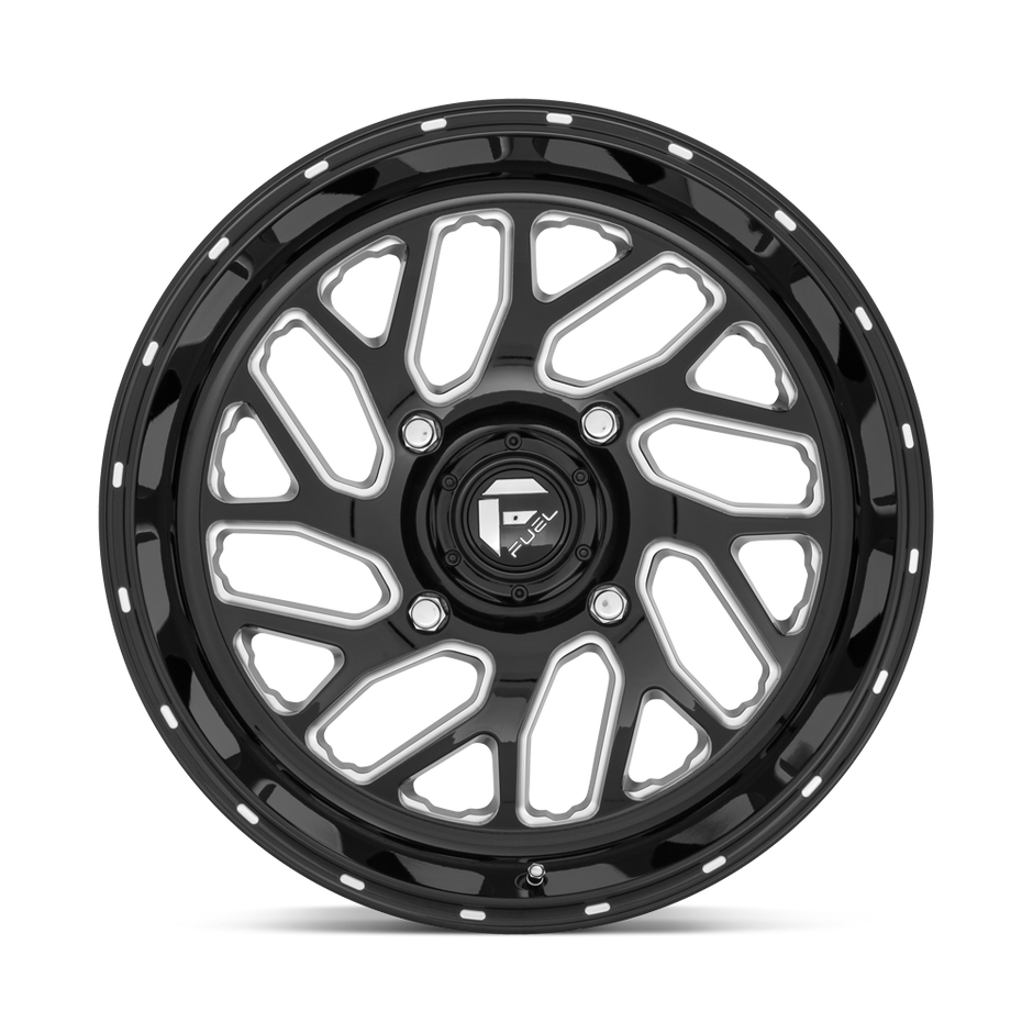 Fuel Wheels D581 Triton UTV 16x7 Gloss Black Milled 13mm ET 132mm CB 4x156