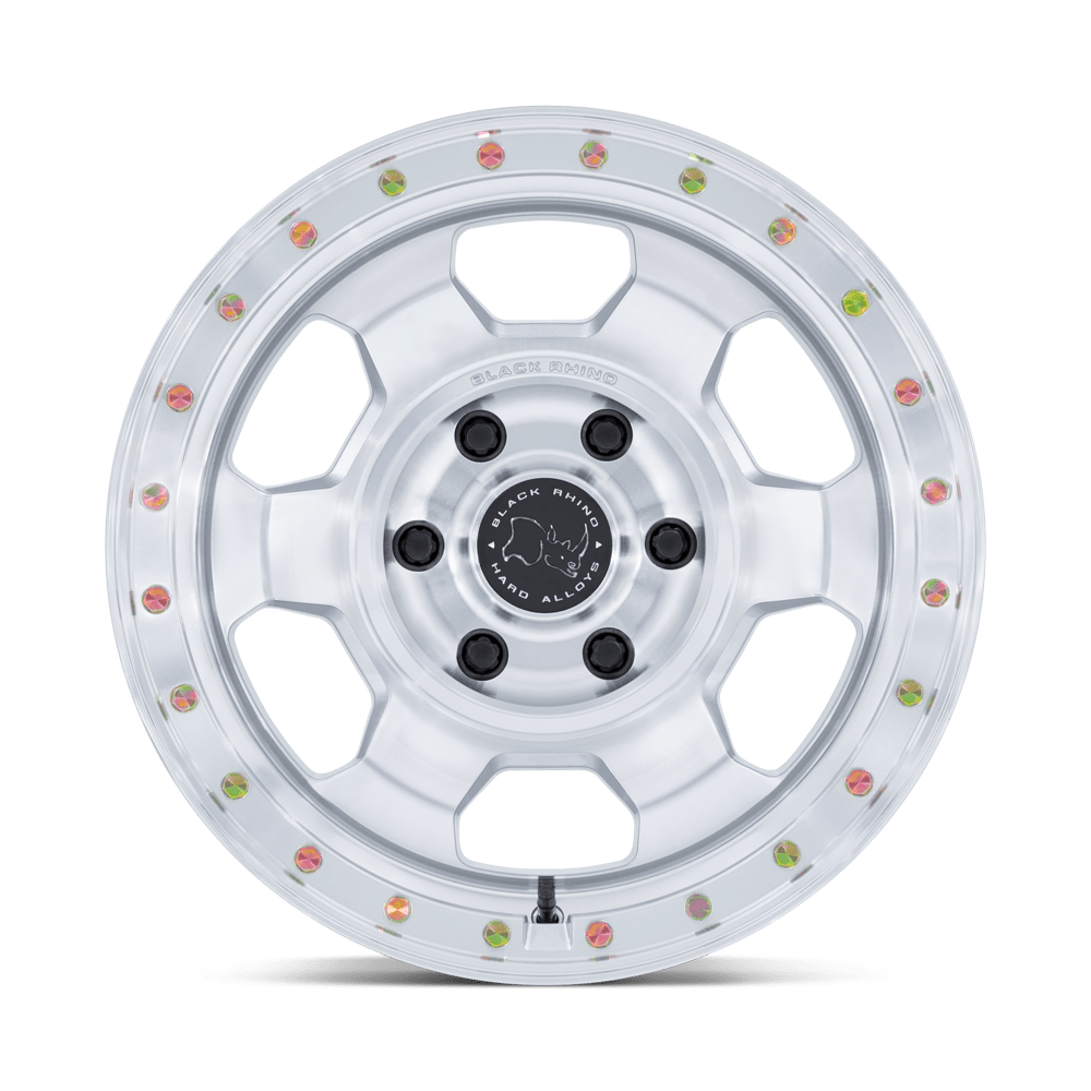 Black Rhino Hard Alloys BR029 Trooper 17x8.5 Gloss Silver w/Machined Face 25mm ET 71.6mm CB 5x130