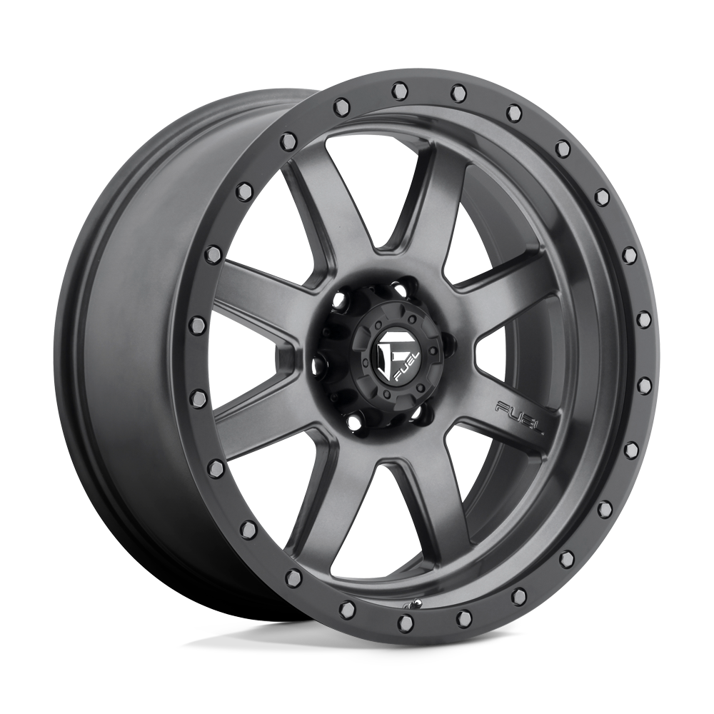 Fuel Wheels D552 Trophy 17x8.5 Matte Gunmetal w/Black Bead Ring -6mm ET 78.1mm CB 5x127