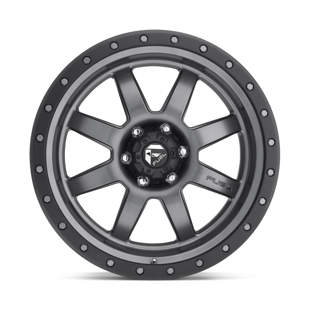 Fuel Wheels D552 Trophy 17x8.5 Matte Gunmetal w/Black Bead Ring -6mm ET 78.1mm CB 5x127