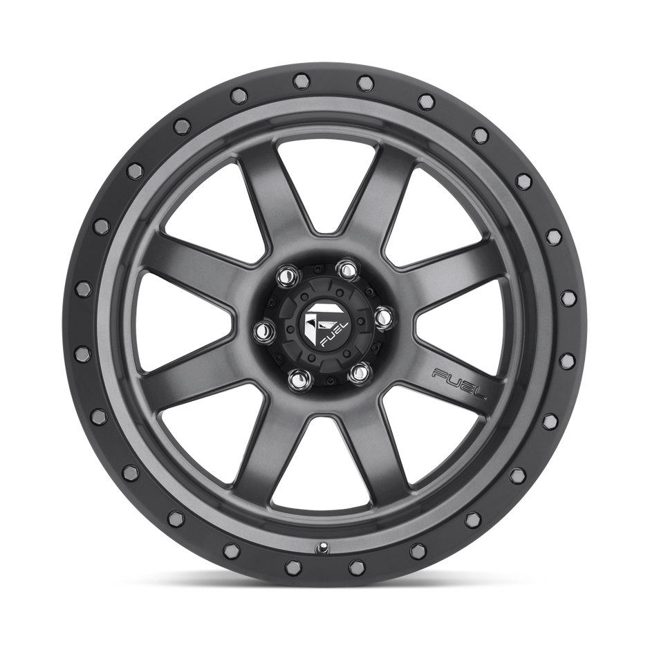 Fuel Wheels D552 Trophy 17x8.5 Matte Gunmetal w/Black Bead Ring -6mm ET 78.1mm CB 5x127