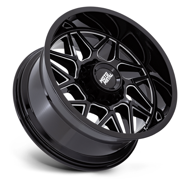 Moto Metal MO812 Turbine 20x9 Gloss Black Milled 20mm ET 125.1mm CB 8x165.1