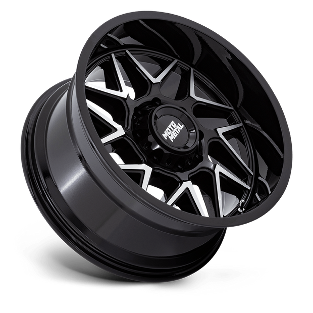 Moto Metal MO812 Turbine 20x9 Gloss Black w/Machined Face 20mm ET 125.1mm CB 8x165.1