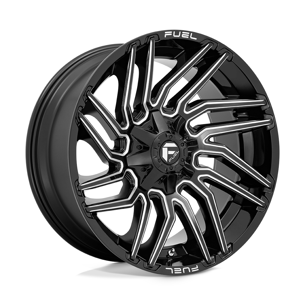 Fuel Wheels D773 Typhoon 20x10 Gloss Black Milled -18mm ET 124.2mm CB 8x180