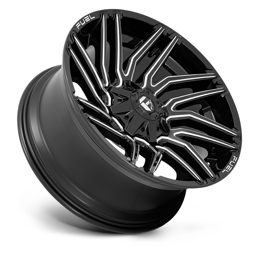 Fuel Wheels D773 Typhoon 20x10 Gloss Black Milled -18mm ET 124.2mm CB 8x180