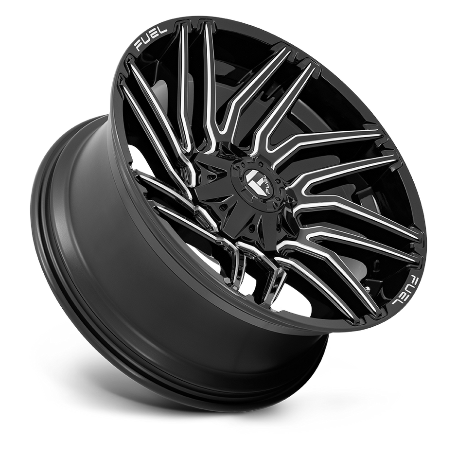 Fuel Wheels D773 Typhoon 20x10 Gloss Black Milled -18mm ET 124.2mm CB 8x180