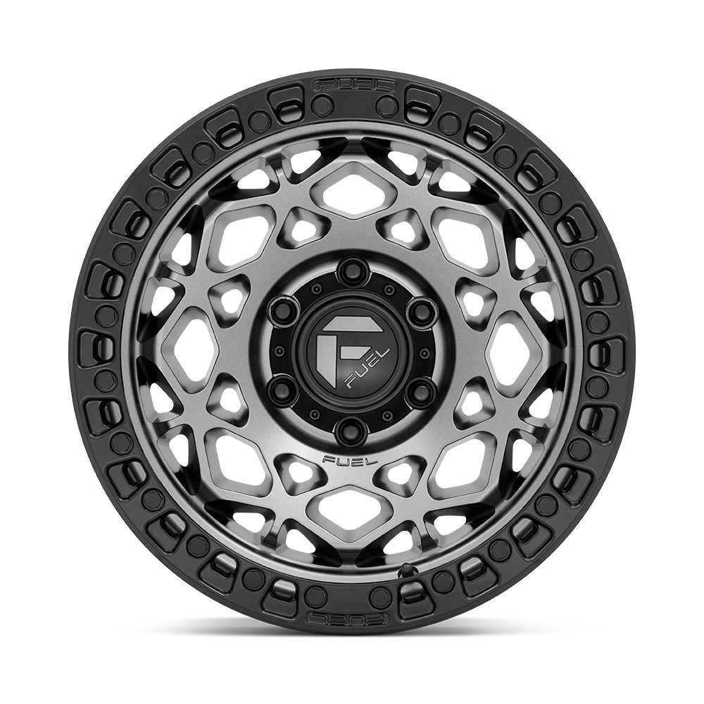 Fuel Wheels D784 Unit 17x9 Gunmetal w/Matte Black Ring 1mm ET 66.9mm CB 6x120