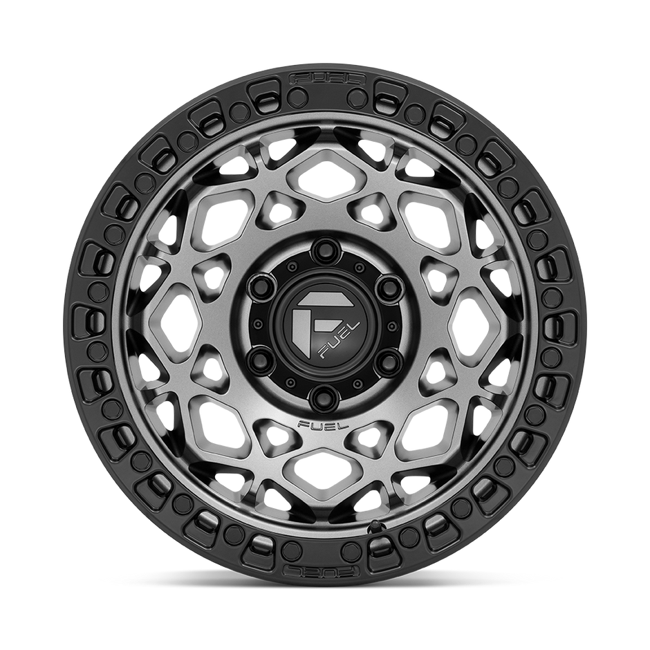 Fuel Wheels D784 Unit 17x9 Gunmetal w/Matte Black Ring 1mm ET 66.9mm CB 6x120