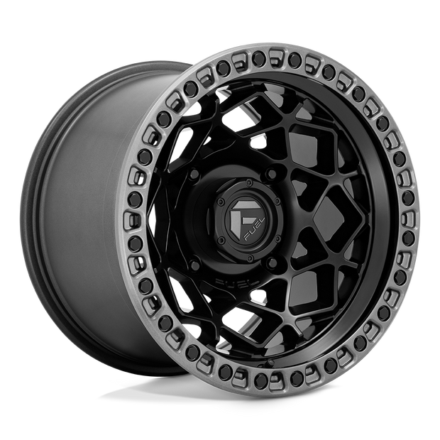 Fuel Wheels D783 Unit UTV 15x10 Matte Black W/Gunmetal Ring 0mm ET 132mm CB 4x156