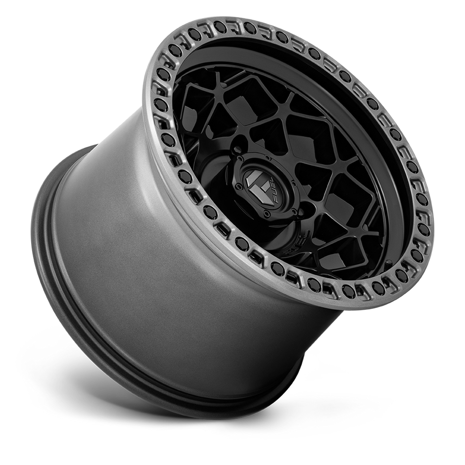 Fuel Wheels D783 Unit UTV 15x10 Matte Black W/Gunmetal Ring 0mm ET 132mm CB 4x156