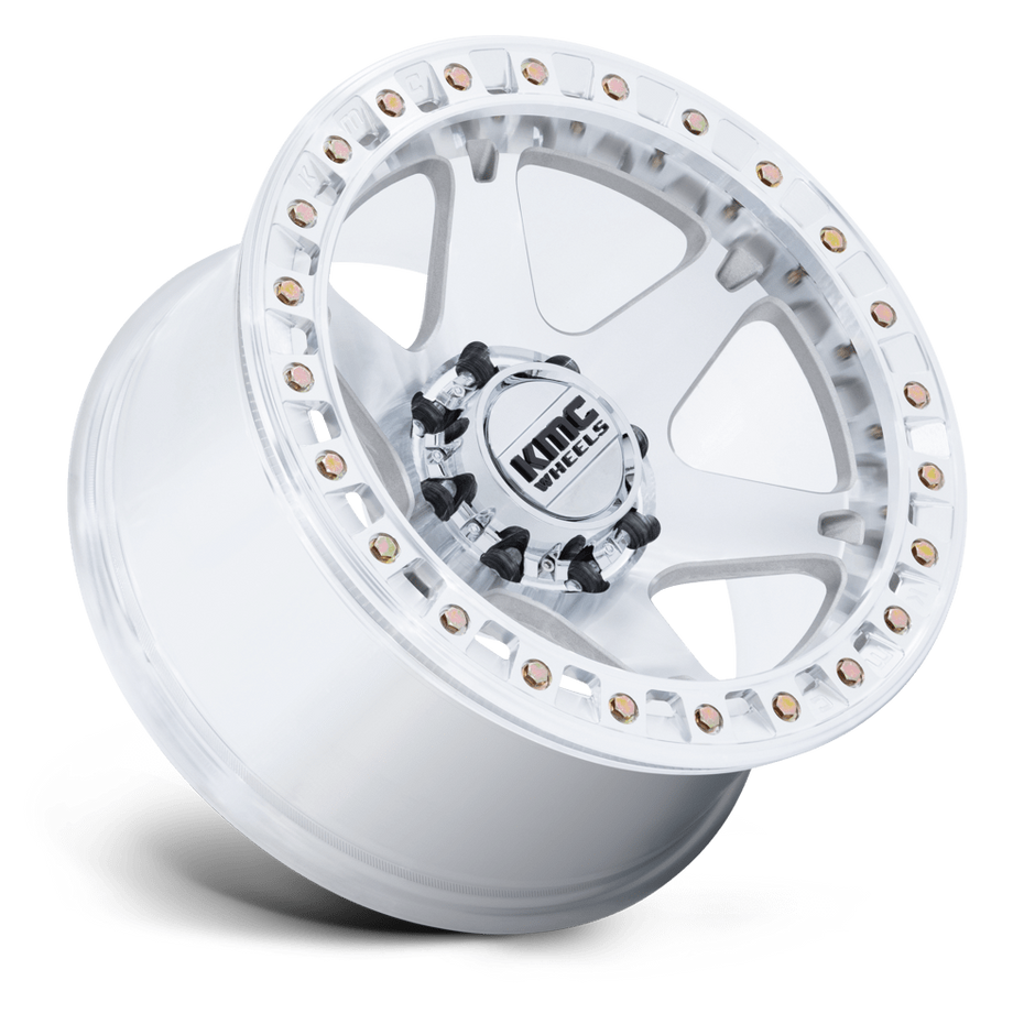 KMC Wheels KM238 VI Beadlock 17x9 Machined -38mm ET 108mm CB Custom BP