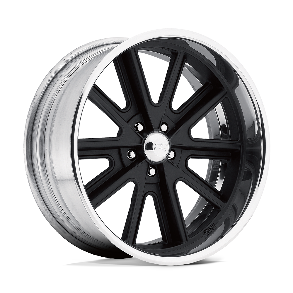 American Racing VN407 Cobra 18x10 2-PC Hot Rod Black w/Polished Barrel 25mm ET 72.6mm CB 5x120