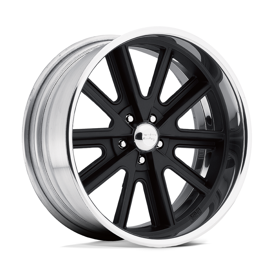 American Racing VN407 Cobra 18x10 2-PC Hot Rod Black w/Polished Barrel 25mm ET 72.6mm CB 5x120