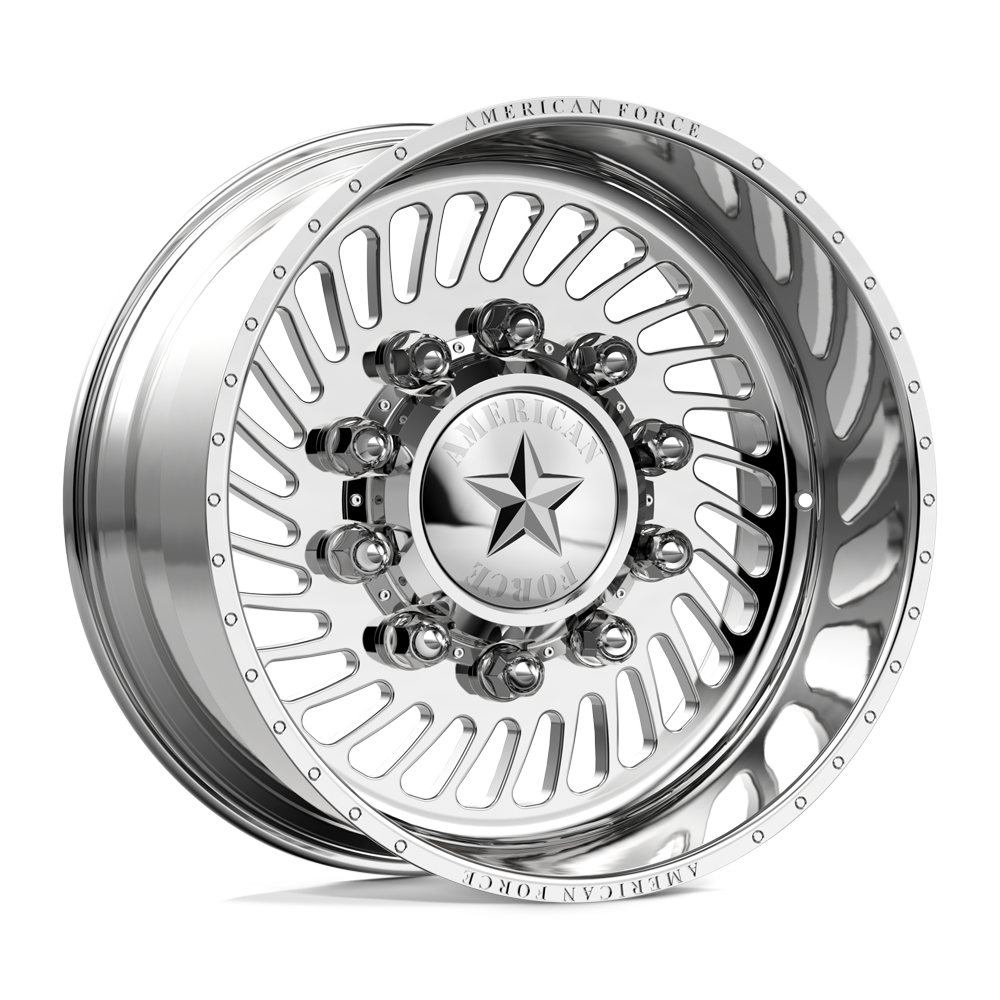 American Force Vader SD forged wheels in polished finish, three-quarter view