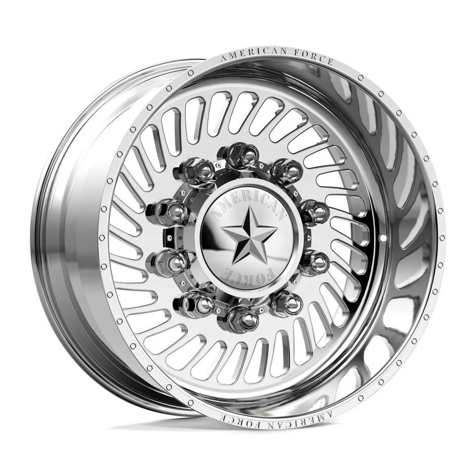 American Force Vader SD forged wheels in polished finish, three-quarter view