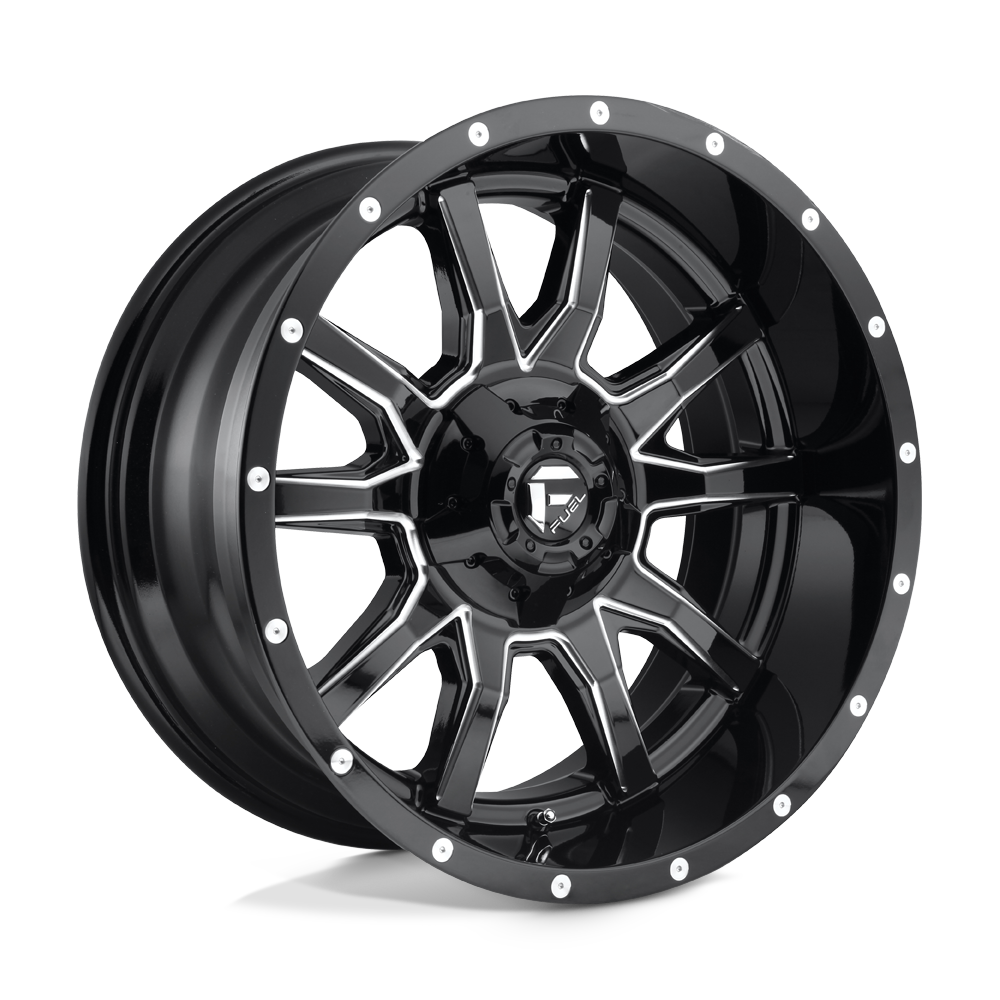 Fuel Wheels D627 Vandal 17x9 Gloss Black Milled 1mm ET 110.1mm CB 5x139.7/5x150