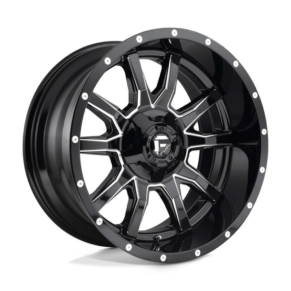 Fuel Wheels D627 Vandal 17x9 Gloss Black Milled 1mm ET 110.1mm CB 5x139.7/5x150