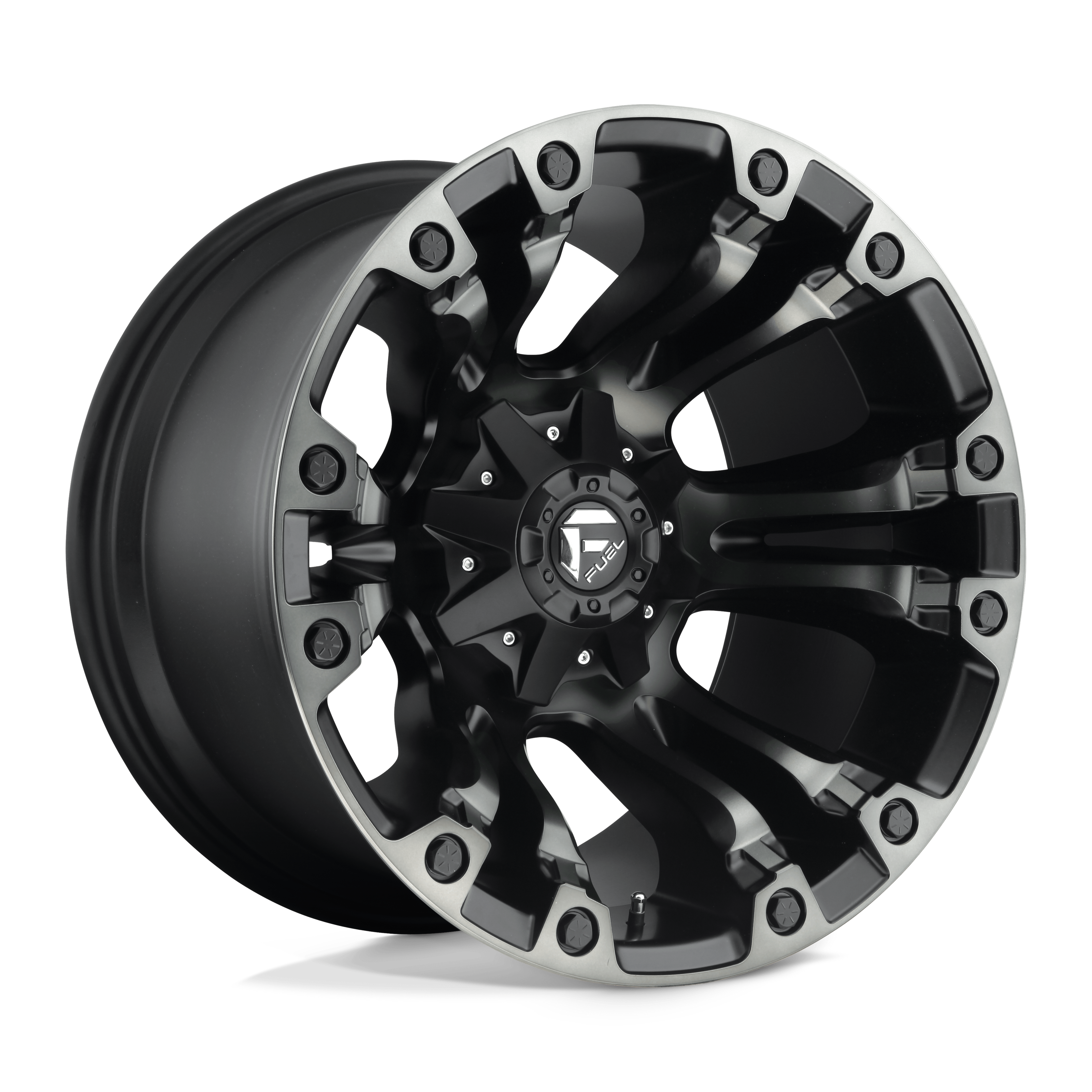 Fuel Wheels D851 Vapor 17x9 Matte Black w/Gray Tint -12mm ET 78.1mm CB 5x114.3/5x127