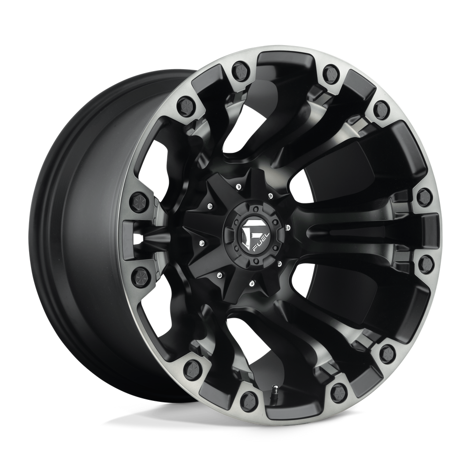 Fuel Wheels D851 Vapor 17x9 Matte Black w/Gray Tint -12mm ET 78.1mm CB 5x114.3/5x127