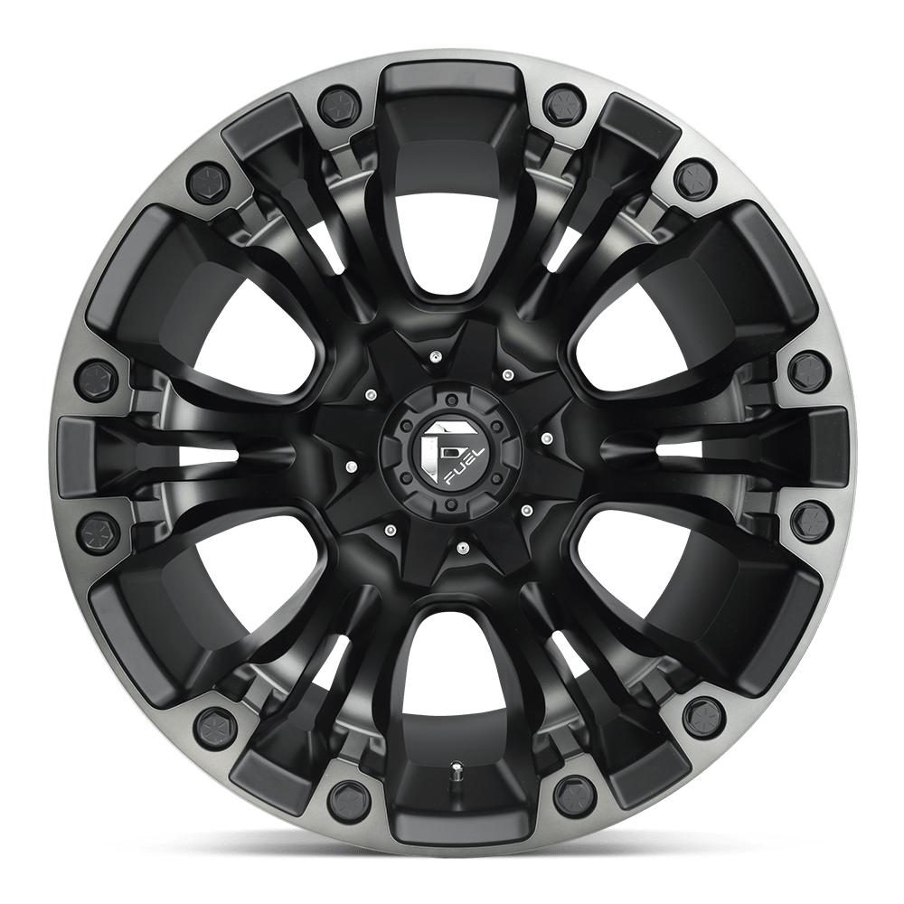 Fuel Wheels D851 Vapor 17x9 Matte Black w/Gray Tint -12mm ET 78.1mm CB 5x114.3/5x127