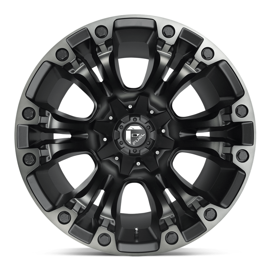 Fuel Wheels D851 Vapor 17x9 Matte Black w/Gray Tint -12mm ET 78.1mm CB 5x114.3/5x127