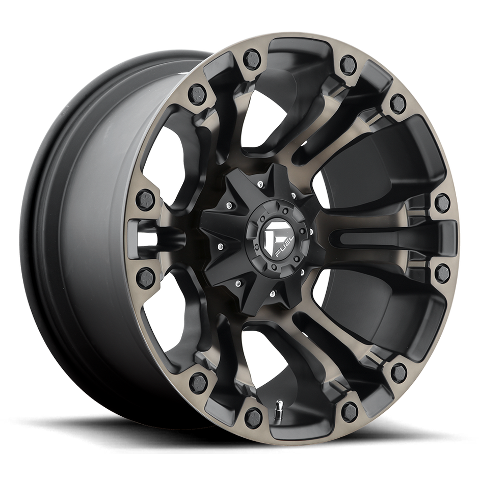 Fuel Wheels D569 Vapor 17x10 Matte Black w/Double Dark Tint -18mm ET 78.1mm CB 5x114.3/5x127